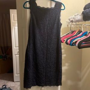 Lace navy dress